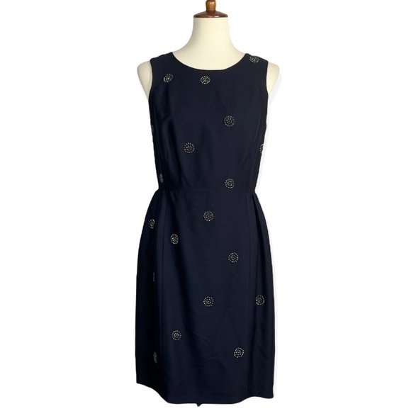 Boden Dresses & Skirts - Boden Embellished Spot Dress Wool Blend Sleeveless Cocktail With Rhinestones 6
